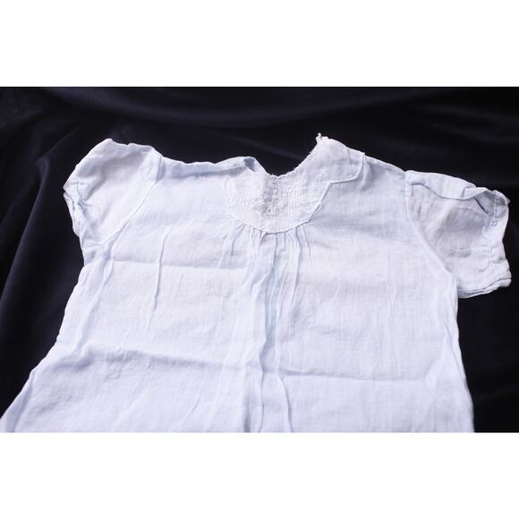 Light Blue, Baby Dress, Embroidered Decor, Retro, Infant Outfit ~ 250729-WH 1339 - Picture 2 of 5